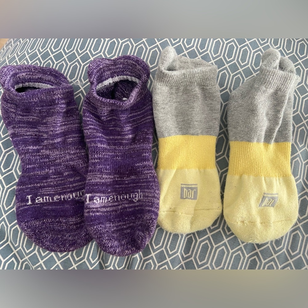 2 pair EUC Bar Method grip barre socks size S small